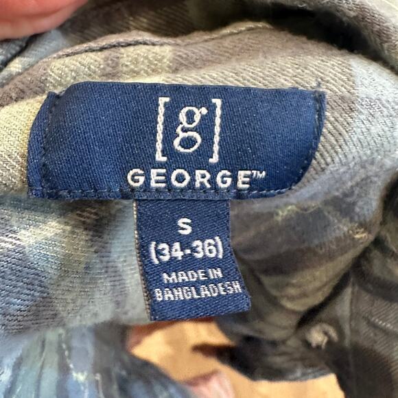 Peter Rabbit Plaid Flannel Shirt SMALL Oversize Upcycle Unique Easter Whimsical - Picture 4 of 6